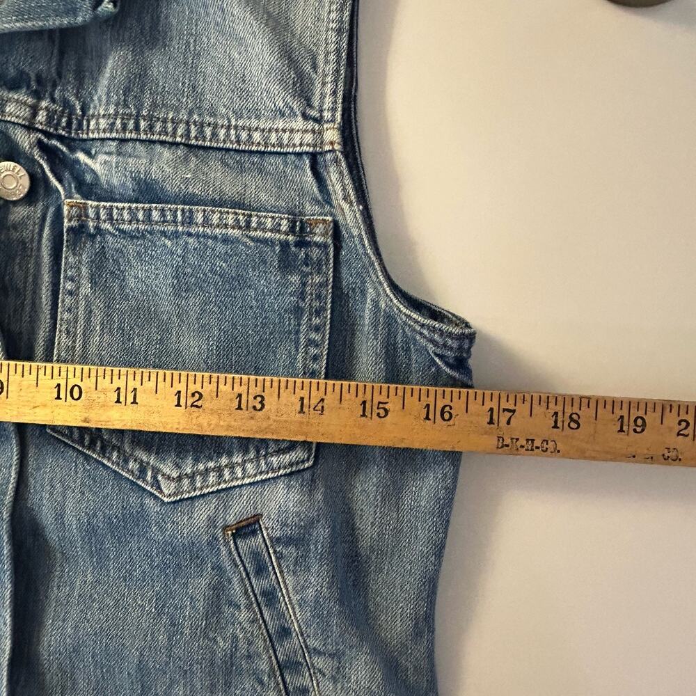 Madewell Denim Vest Small Light Wash Jean Jacket Sleeveless Casual Y2K Core - Picture 6 of 12
